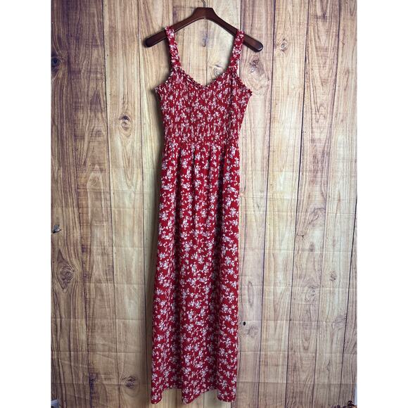Amalli Talli Maxi Dress Floral Rust Red Women's Size S - Picture 1 of 5